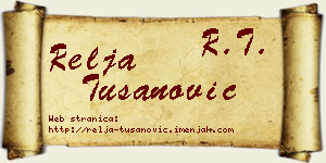 Relja Tušanović vizit kartica